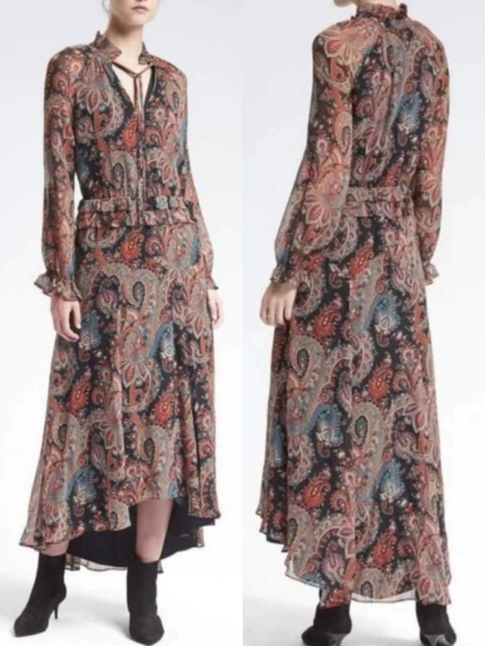 Banana republic x Olivia Palermo paisley maxi dress